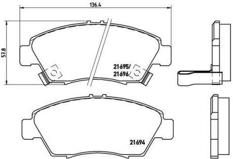 Гальмівні колодки дискові BREMBO P 28 023