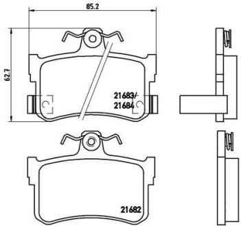 Гальмівні колодки, дискові BREMBO P 28 027