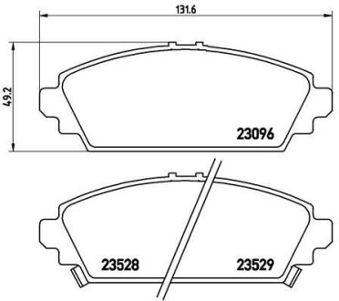 Гальмівні колодки, дискові BREMBO P 28 031