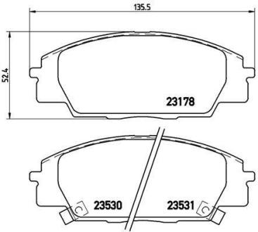 Комплект гальмівних колодок BREMBO P 28 032