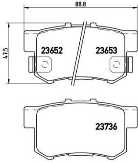 Комплект гальмівних колодок з 4 шт. дисків BREMBO P 28 039