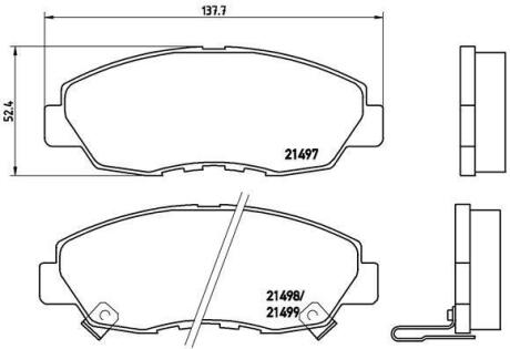 Гальмівні колодки дискові BREMBO P 28 042