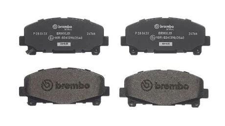Комплект гальмівних колодок з 4 шт. дисків BREMBO P 28 043X