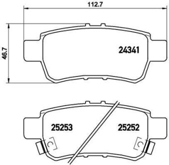 Гальмівні колодки, дискові BREMBO P 28 062