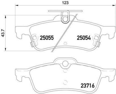 Гальмівні колодки дискові BREMBO P28070