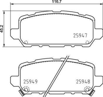 Гальмівні колодки зад. Honda HR-V 14- BREMBO P 28 090