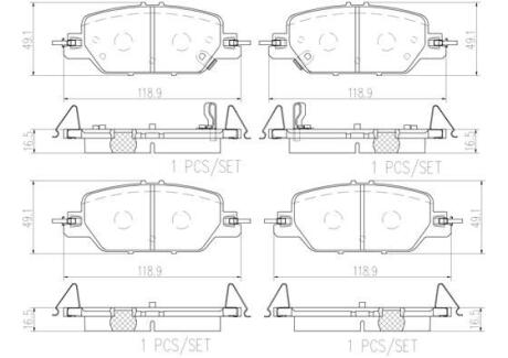 Гальмівні колодки дискові BREMBO P 28 097
