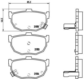 Комплект гальмівних колодок з 4 шт. дисків BREMBO P 30 003