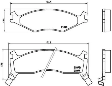 Гальмівні колодки, дискові BREMBO P 30 006