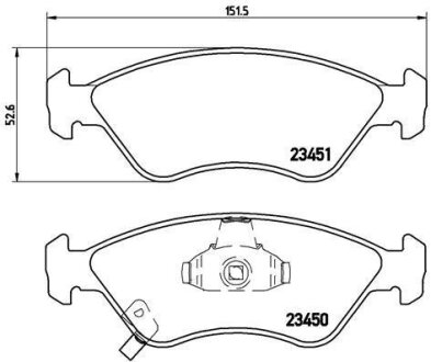Гальмівні колодки, дискові BREMBO P 30 007