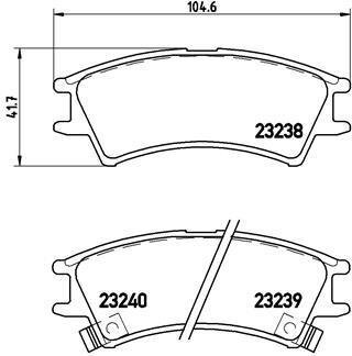Гальмівні колодки, дискові BREMBO P 30 011
