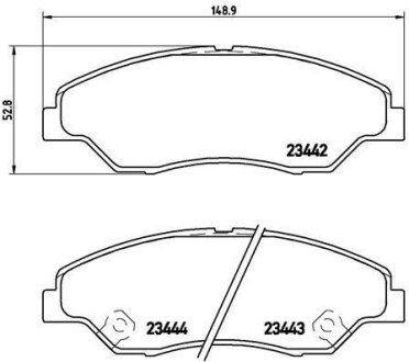 Гальмівні колодки, дискові BREMBO P 30 015