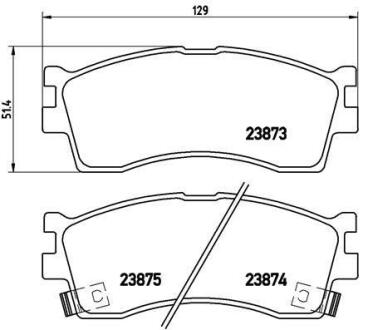 Колодки тормозные KIA RIO/SHUMA/SPECTRA (ИЖ) 00- передние BREMBO P 30 016
