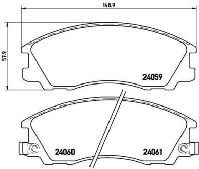 Комплект тормозных колодок, дисковый тормоз BREMBO P 30 017