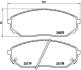 Тормозные колодки передние (17.3 мм) (система SUMITOMO) Kia Sorento 02- BREMBO P 30 019 (фото 1)