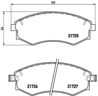 Гальмівні колодки, дискові BREMBO P 30 022