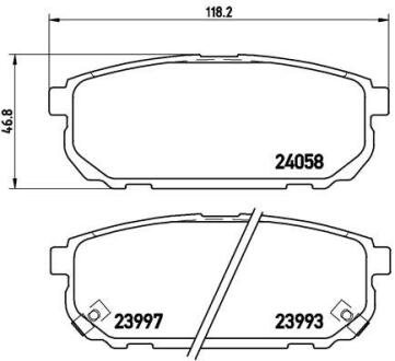 Комплект гальмівних колодок з 4 шт. дисків BREMBO P 30 023