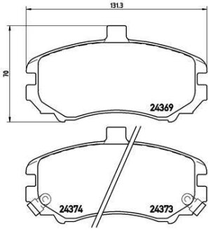 Гальмівні колодки, дискові BREMBO P 30 029