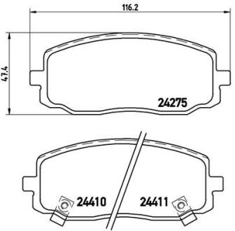 Комплект гальмівних колодок з 4 шт. дисків BREMBO P 30 032