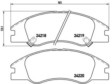 Колодки тормозные KIA CERATO 04- 1.6-2.0/1.5-2.0 DIESEL перед. BREMBO P 30 042