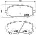 Колодки тормозные HYUNDAI I20 08- 1.2-1.6/1.4-1.6 DIESEL перед. BREMBO P 30 045 (фото 1)