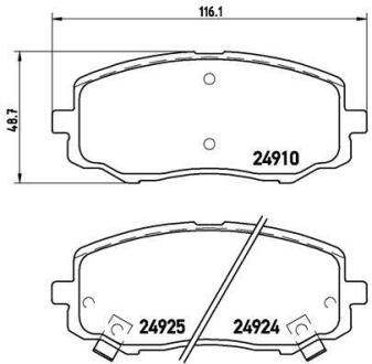 Гальмівні колодки дискові BREMBO P 30 045