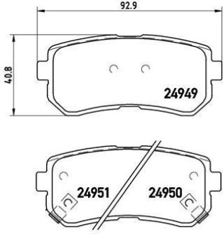 Гальмiвнi колодки, к-кт. (Колодки тормозные дисковые, к-кт.) BREMBO P 30 046