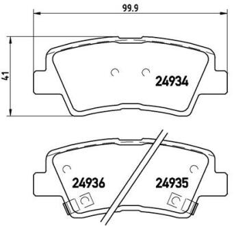 Комплект гальмівних колодок з 4 шт. дисків BREMBO P 30 047