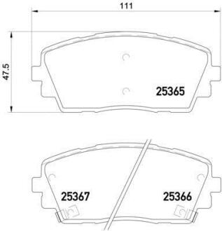 Гальмівні колодки дискові BREMBO P30053
