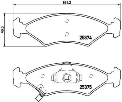 Комплект гальмівних накладок, дискове гальмо BREMBO P 30 062