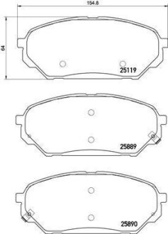 Гальмівні колодки дискові BREMBO P30071