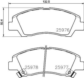 Колодки тормозные HYUNDAI I30 11- перед. BREMBO P 30 076