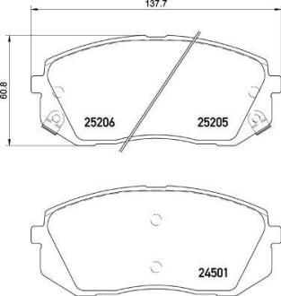 Колодки тормозные HYUNDAI/KIA TUCSON/CEED/SPORTAGE 15- перед. BREMBO P 30 093