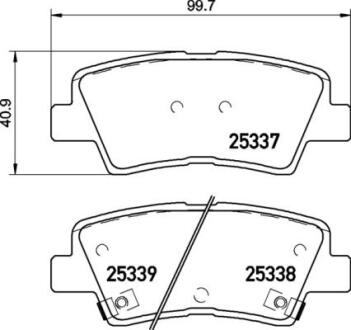 Комплект гальмівних колодок з 4 шт. дисків BREMBO P 30 094