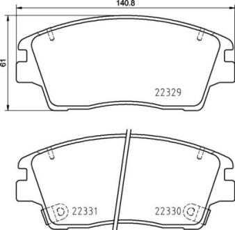 Комплект гальмівних колодок з 4 шт. дисків BREMBO P 30 096