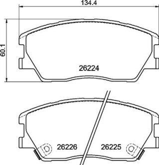 Комплект гальмівних накладок, дискове гальмо BREMBO P 30 121