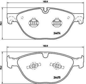 Гальмiвнi колодки, к-кт. (Колодки тормозные дисковые, к-кт.) BREMBO P 36 025