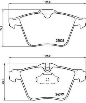 Колодки тормозные JAGUAR XJ/F-TYPE 10- 2.0-5.0 перед. BREMBO P 36 028