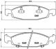 Комплект тормозных колодок, дисковый тормоз BREMBO P 37 005 (фото 1)