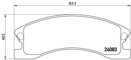Колодки тормозные JEEP GRAND CHEROKEE 00- 2.7 CRD 4X4 перед. BREMBO P 37 008