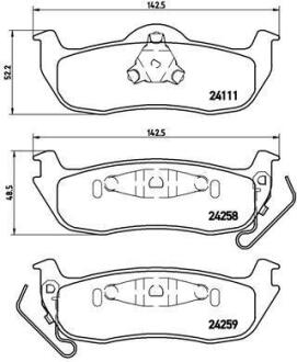 Комплект гальмівних колодок з 4 шт. дисків BREMBO P 37 011