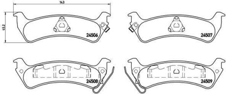 Гальмівні колодки, дискові BREMBO P 37 012