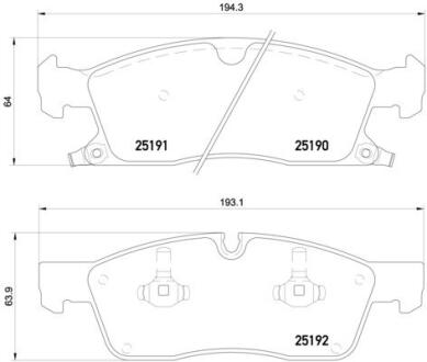 Комплект гальмівних колодок з 4 шт. дисків BREMBO P 37 017