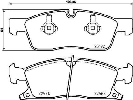 Колодки тормозные JEEP GRAND CHEROKEE 13- передн. BREMBO P 37 022