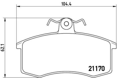 Колодки тормозные ВАЗ 2108-099/2110-2112/GRANTA/KALINA/PRIORA перед. (без индикатора) BREMBO P 41 003