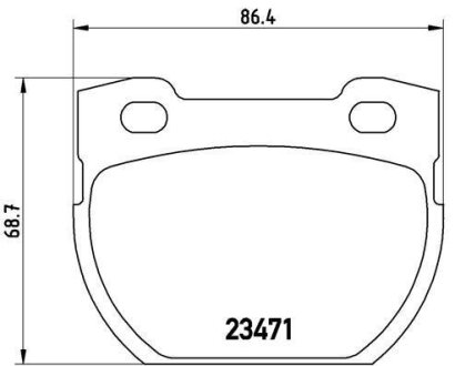 Гальмiвнi колодки, к-кт. (Колодки тормозные дисковые, к-кт.) BREMBO P 44 007