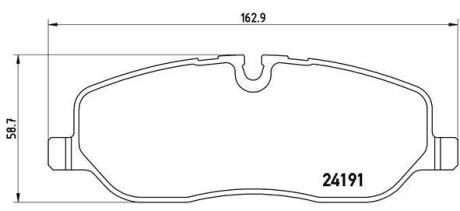 Комплект гальмівних колодок з 4 шт. дисків BREMBO P 44 014