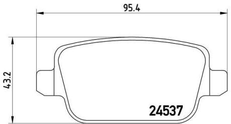 Колодки тормозные FORD/LAND ROVER/VOLVO FOCUS 2/GALAXY/MONDEO 4/S-MAX/FREELANDER/S80/V70/XC70 06- задн. BREMBO P 44 016