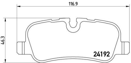 Комплект гальмівних колодок з 4 шт. дисків BREMBO P 44 019