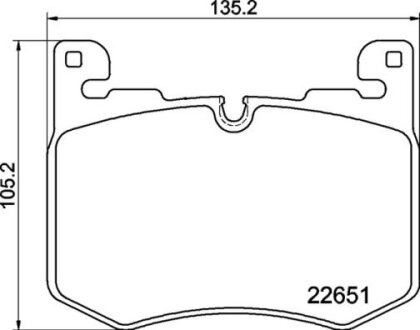 Комплект гальмівних накладок, дискове гальмо BREMBO P 44 030